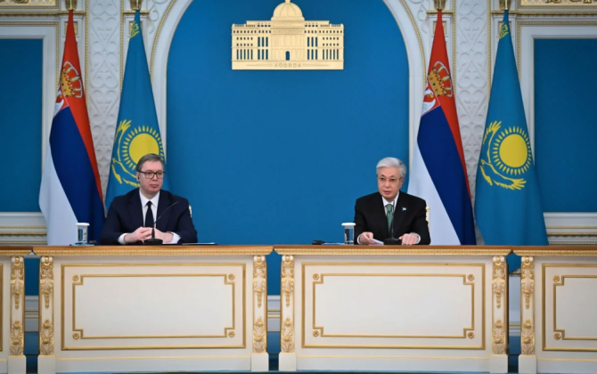Tokayev və Vuçiç ikitərəfli iqtisadi münasibətlərin genişləndirilməsi barədə razılaşmalar əldə ediblər