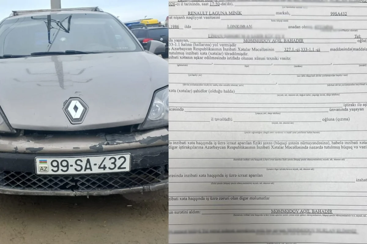 Manevr qaydalarını pozan sürücünün narkotik qəbul etdiyi üzə çıxdı