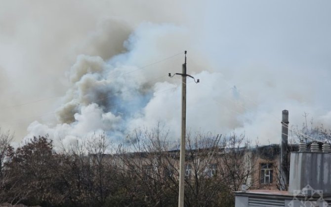 Naxçıvanda hərbi hissədə yanğın oldu - FOTOLAR