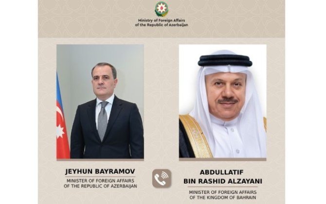 Ceyhun Bayramov bəhreynli həmkarı ilə telefonla danışdı