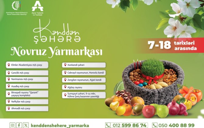 “Kənddən Şəhərə” Novruz yarmarkaları başlayır