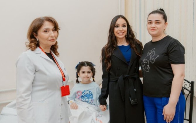 Leyla Əliyeva Respublika Pediatriya Mərkəzinin Nərimanov Uşaq Klinik Xəstəxanasını ziyarət edib - FOTO