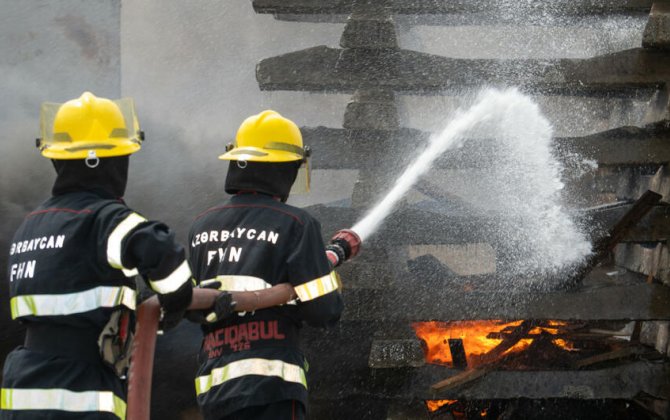 Salyanda obyektdə yanğın oldu