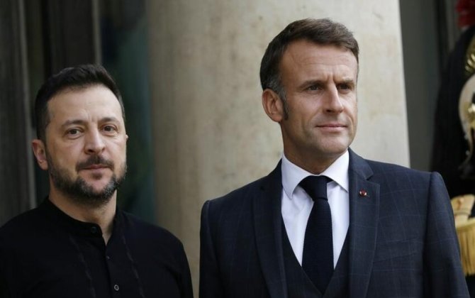 Zelenski Makronla Yaxın Şərqdəki vəziyyəti müzakirə edib