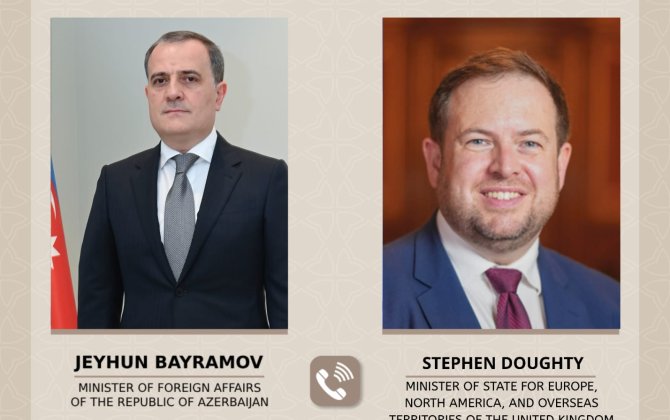 Глава МИД Азербайджана провел обмен мнениями с госминистром Великобритании