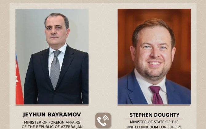 Ceyhun Bayramov Stiven Dauti ilə Yaxın Şərqdəki hərbi eskalasiyanı müzakirə etdi