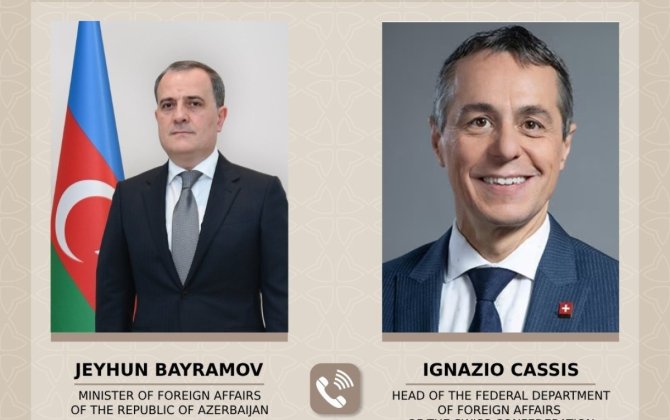 Azərbaycan və İsveçrə XİN rəhbərləri beynəlxalq və regional təhlükəsizlik məsələlərini müzakirə ediblər