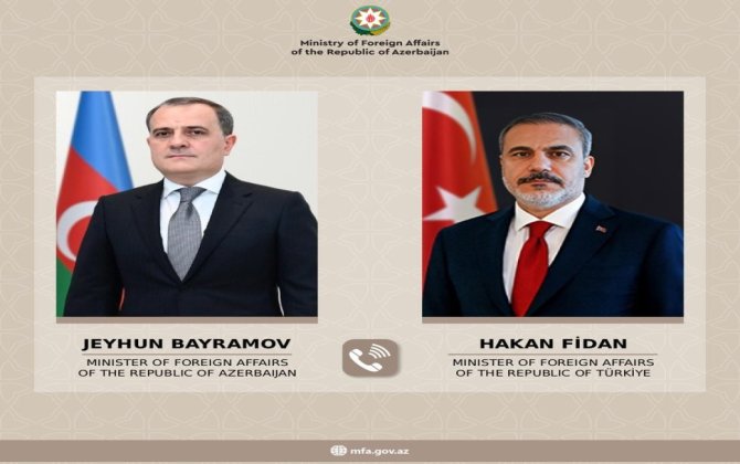 Ceyhun Bayramov Hakan Fidanla telefon danışığı aparıb