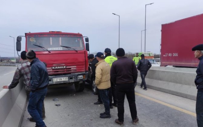 Xaçmaz-Quba yolunda qəza tıxac yaratdı - FOTOLAR