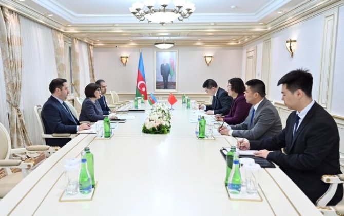 Milli Məclisin sədri Çinin ölkəmizdəki səfiri ilə görüşdü