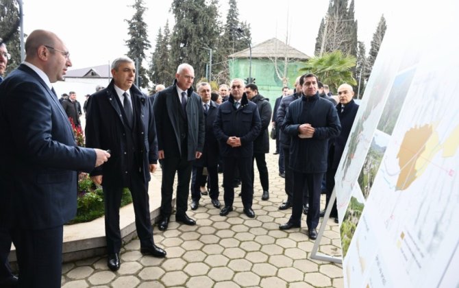 Əlaqələndirmə Qərargahının üzvləri Xocavənd şəhərinin Baş planı ilə tanış olublar - FOTO