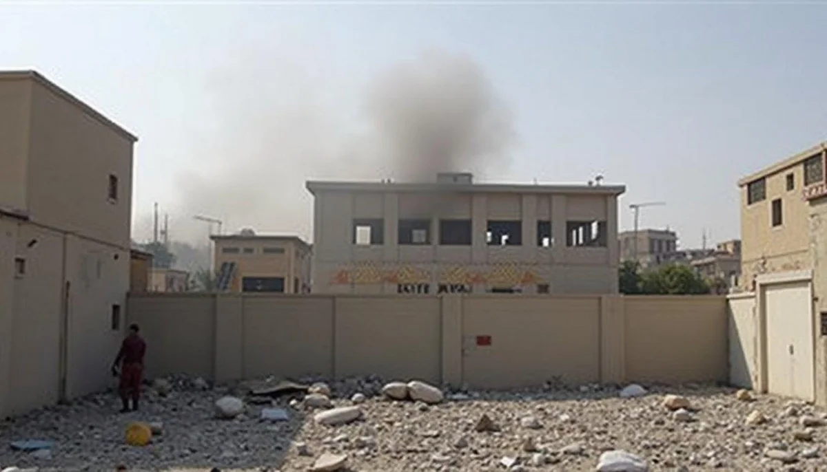 Tehranda polis idarəsi hava hücumu nəticəsində dağıdılıb - VİDEO