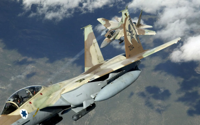 İsrail aviasiyası Tehranda 