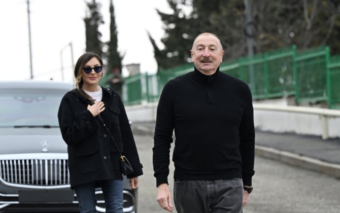 İlham Əliyev və xanımı Xocavənddədir - FOTOLAR