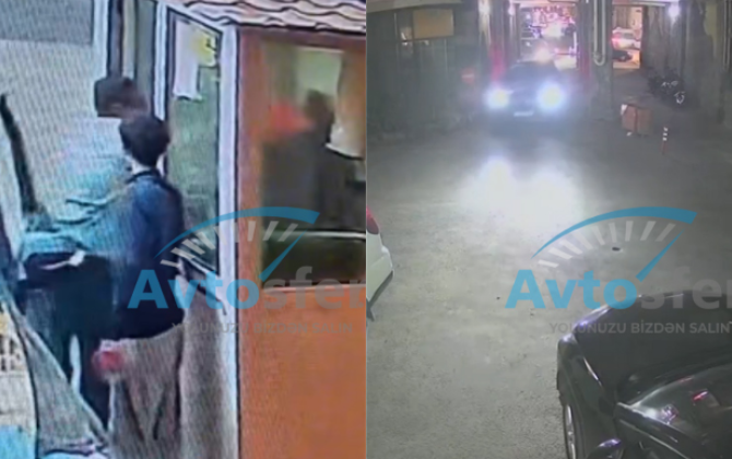 Sürücü şlaqbaumu sındırdı, yaşlı mühafizəçini döydü - VİDEO - FOTO