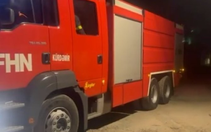 Şəmkirdə üçotaqlı evdə yanğın olub - VİDEO
