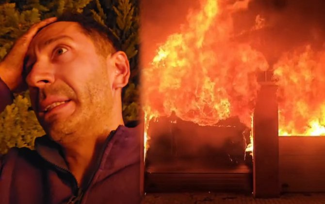 Orxan Aslanovun evində yanğın - VİDEO