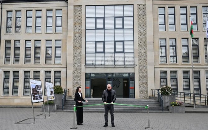 Ильхам Алиев принял участие в открытии нового здания Шамахинского европейского лицея-ФОТО
