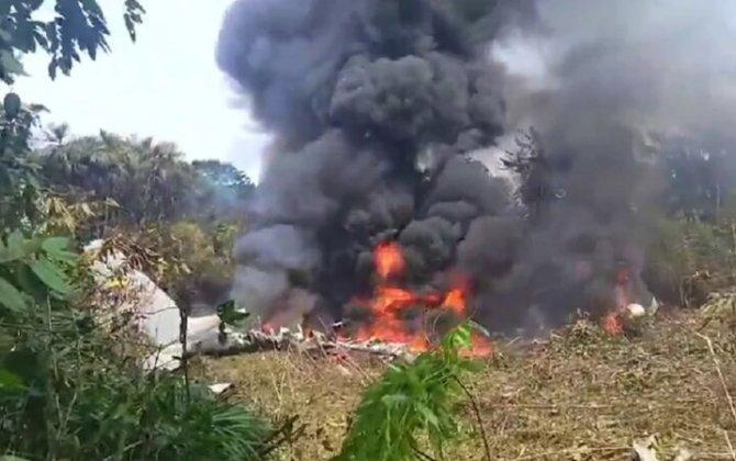 Kolumbiyada hərbi təyyarənin qəzaya uğraması nəticəsində ölənlərin sayı 66 nəfərə çatıb