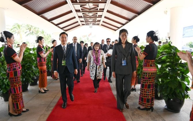 Сахиба Гафарова прибыла с визитом в Китай