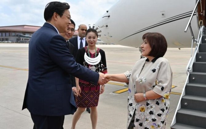 Sahibə Qafarova Çinə işgüzar səfər edib - FOTO