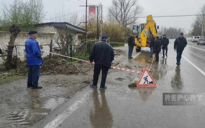 Kürdəmirdə magistral su xətti partlayıb, rayon mərkəzi və altı kənd susuz qalıb