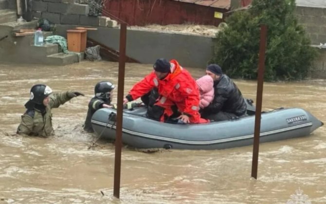 Dağıstanda güclü yağışlar nəticəsində yüzlərlə ev su altında qalıb