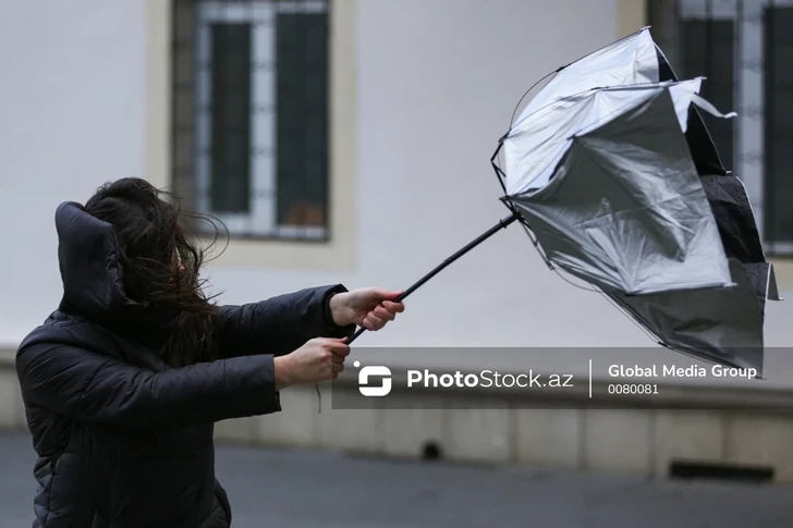 В Азербайджане объявлено желтое предупреждение из-за сильного ветра 30–31 марта