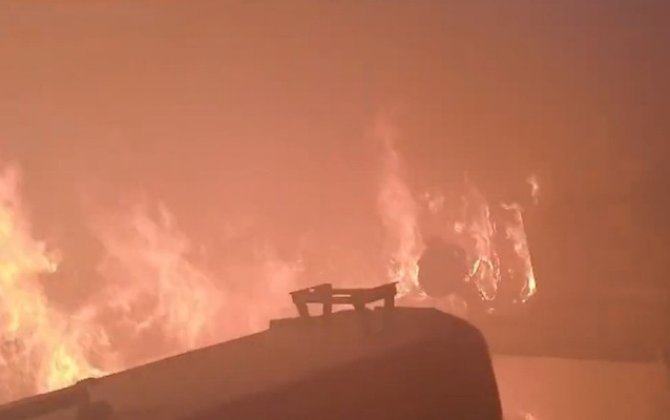 Sumqayıtda mebel sexi yandı - VİDEO