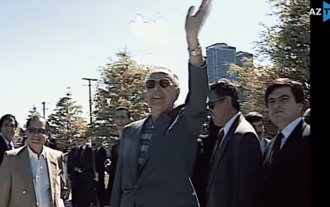 İllər əvvəl ulu öndəri duyğulandıran sürpriz: tarixi kadrlar – VİDEO