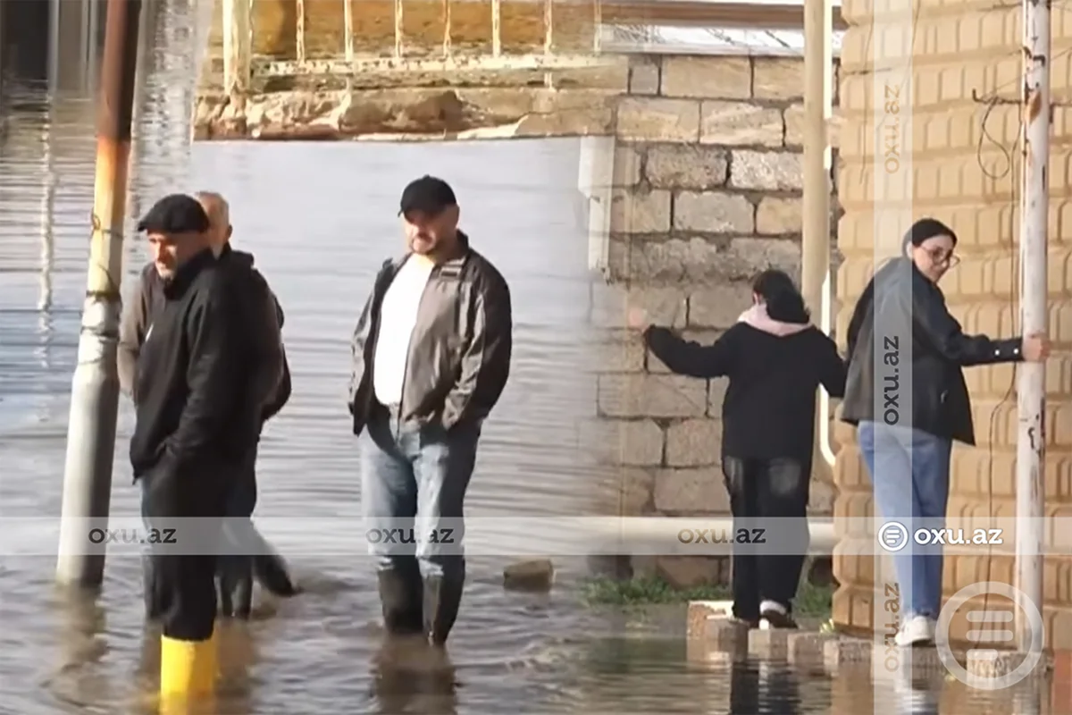 Kürdəxanıda sakinlər çətin durumda: Yaşayış evlərini SU BASIB - VİDEO