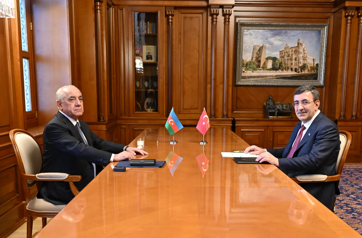 Baş nazir Əli Əsədov Türkiyənin vitse-prezidenti Cevdet Yılmazla görüşüb