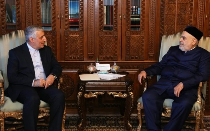 Allahşükür Paşazadə İran səfiri ilə GÖRÜŞDÜ - FOTO