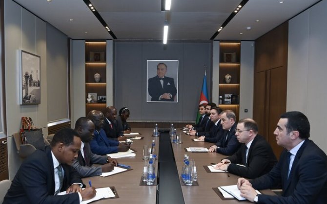 Ceyhun Bayramov Uqandanın dövlət nazirini qəbul etdi - FOTO