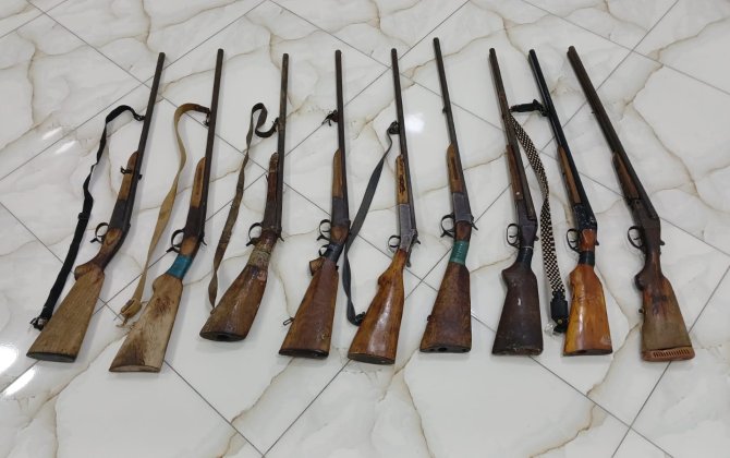 Polis çoxlu sayda qanunsuz silah-sursat aşkarladı