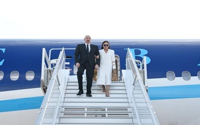 Президент Ильхам Алиев прибыл с государственным визитом в Грузию