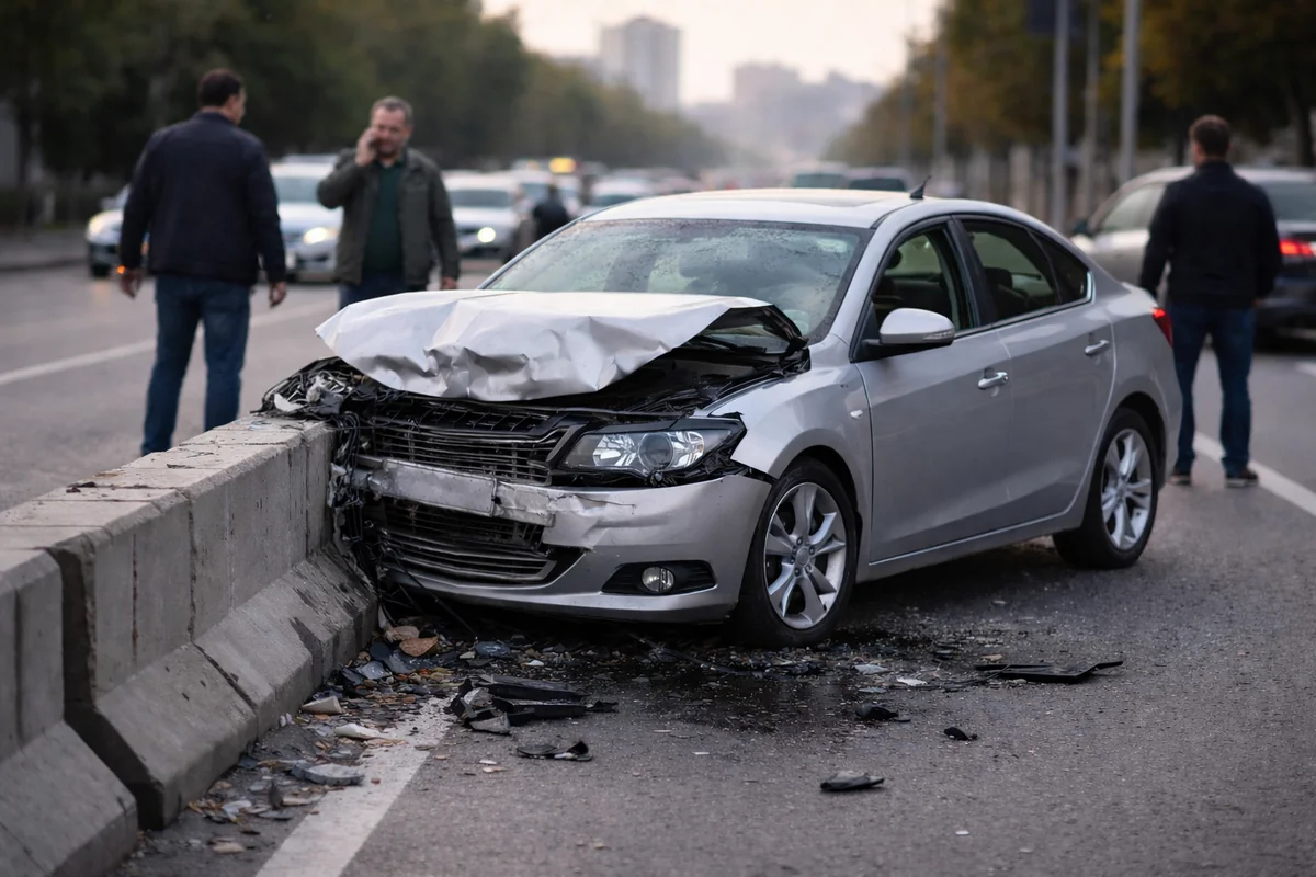 В Самухском районе автомобиль врезался в ограждение, есть пострадавшие