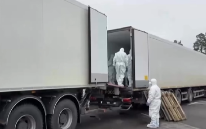 Ukrayna və Rusiya arasında cəsədlərinin mübadiləsi həyata keçirilib - VİDEO