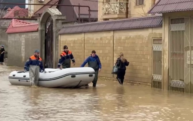 Dağıstanda güclü yağışdan sonra 500-dən çox ev su altında qalıb