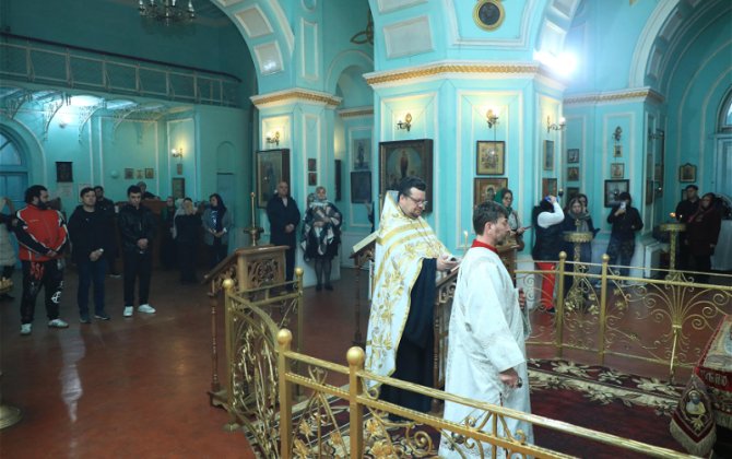 В Гяндже православные верующие отмечают Пасху-ФОТО