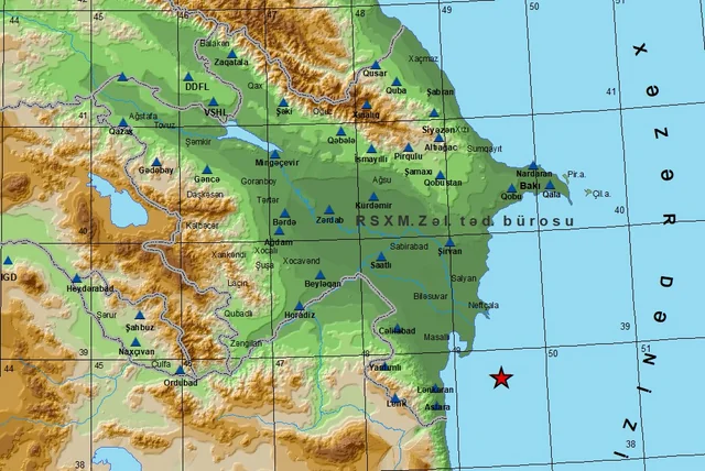 Xəzərdə növbəti zəlzələ oldu