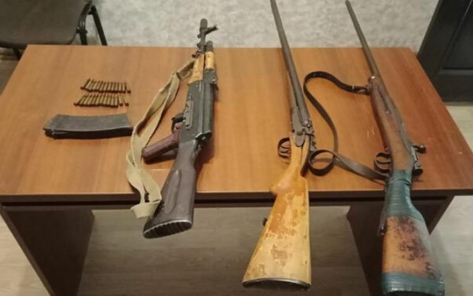 Qanunsuz saxlanılan silahlar aşkarlandı