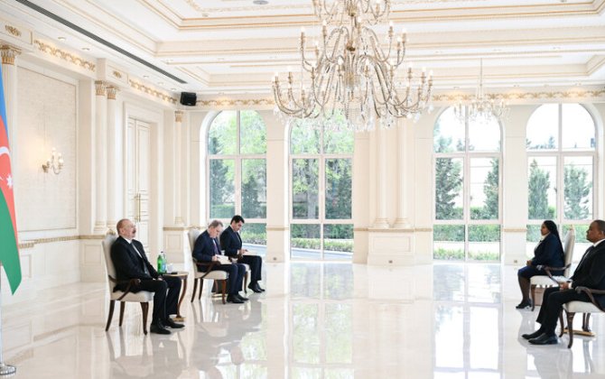 İlham Əliyev Esvatininin Azərbaycanda yeni təyin olunmuş səfirini qəbul etdi - YENİLƏNİB + FOTO