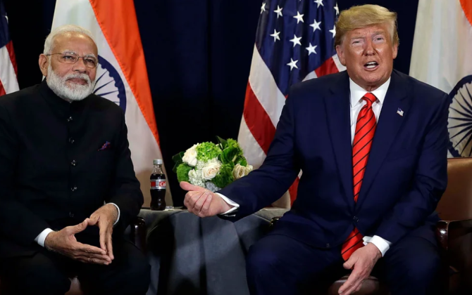 Modi və Tramp Hörmüz boğazında təhlükəsiz gəmiçiliyin vacibliyini qeyd ediblər