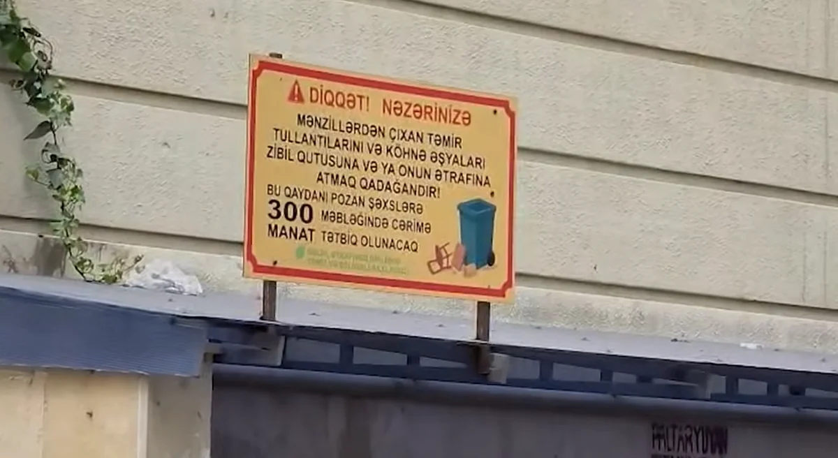 Yaşayış binalarında tullantılarla bağlı qadağa - 