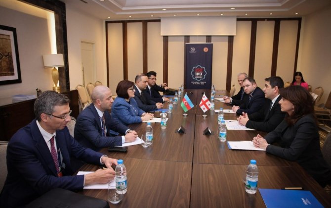 Sahibə Qafarovaya Gürcüstan Parlamentinin Fəxri medalı təqdim edilib