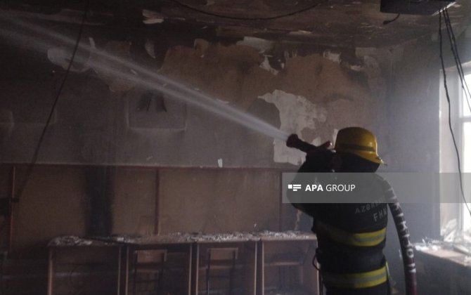 В Шамкире в школе произошел пожар