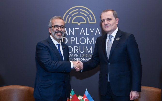 Ceyhun Bayramov portuqaliyalı həmkarı ilə görüşüb - FOTO