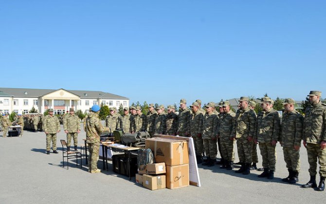 Hərbi vəzifəlilərlə təlim toplanışı başlayıb - FOTO