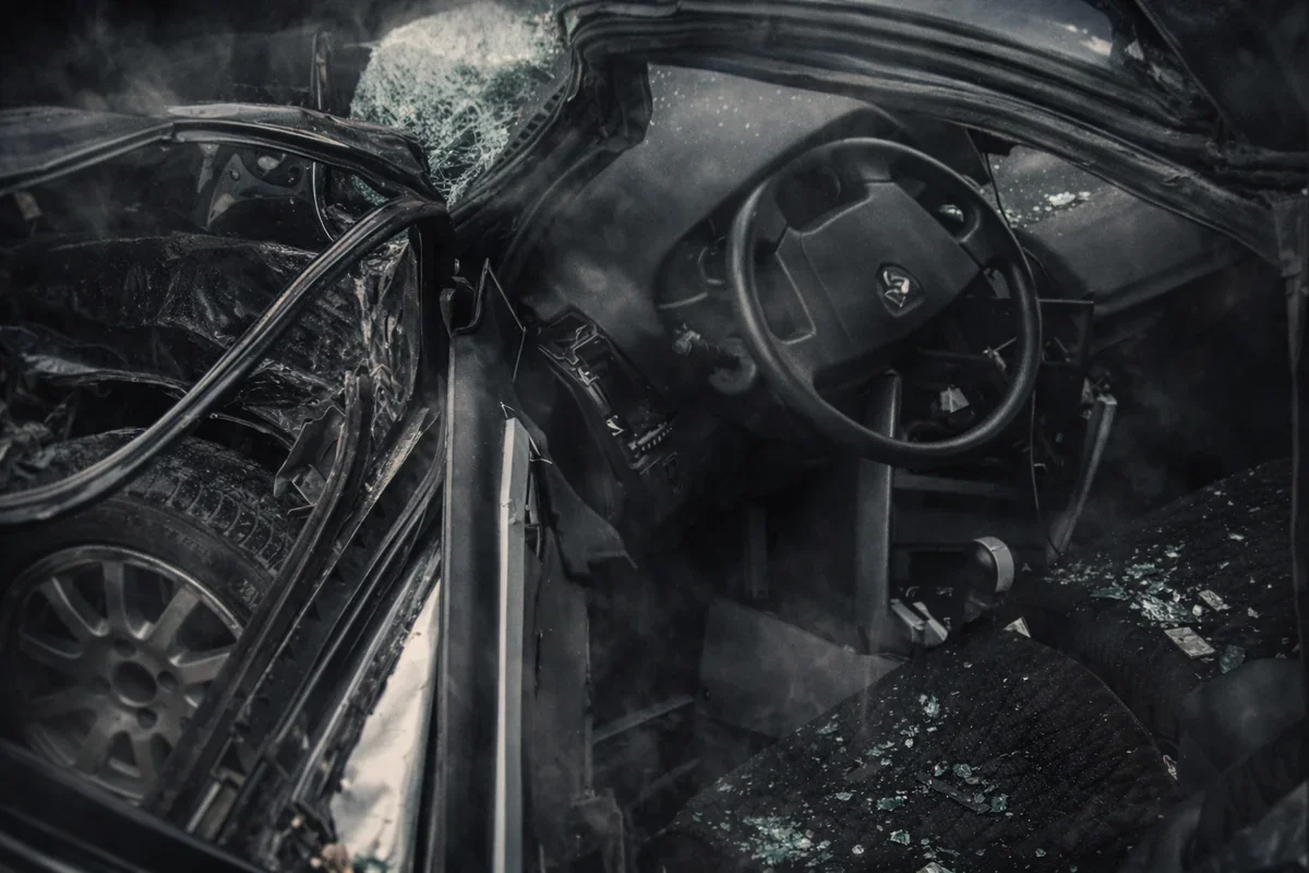 Qubada avtomobil ağaca çırpıldı: Dörd nəfər xəsarət aldı